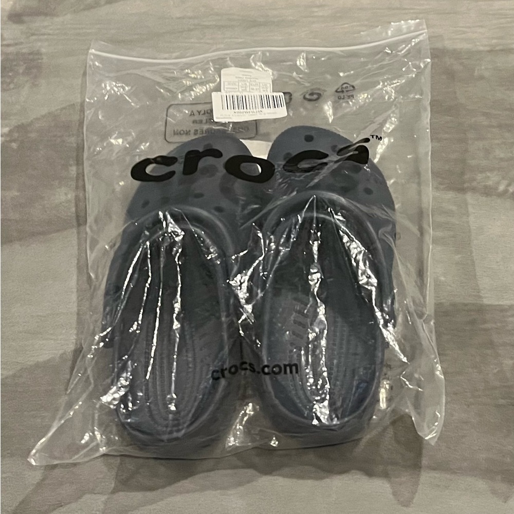 CROCS  Classic Rubber Clogs Navy Blue Size M(4) W(6) NWT - Picture 9 of 9